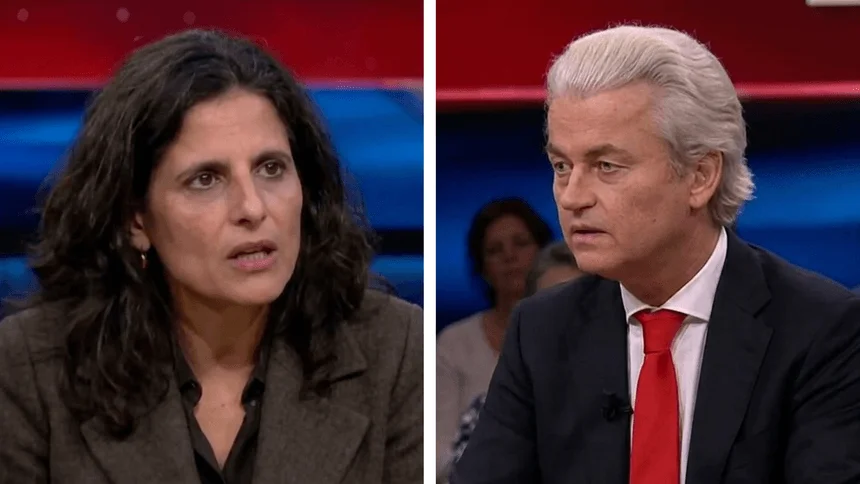 Sheila Sitalsing en Geert Wilders bij Pauw & De Wit